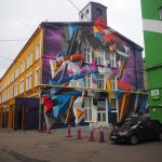 Креативное оформление фасадов зданий в стиле граффити